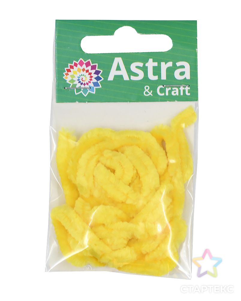 Синель для брошей 5мм*1м, микрополиэстер, Astra&Craft (желтый) арт. АРС-52403-1-АРС0001275248 3
