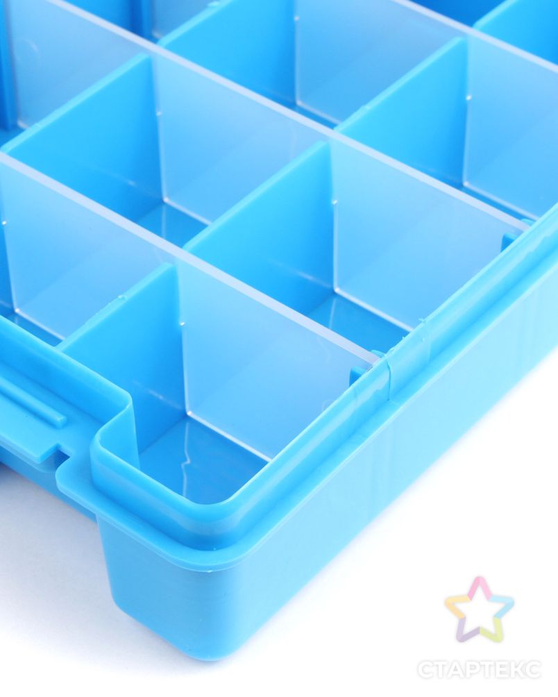 ТИП-7 Коробка, 6 съёмных перегородок, 24 ячейки, 274*188*45 мм (голубой) арт. АРС-52635-1-АРС0001184636 4