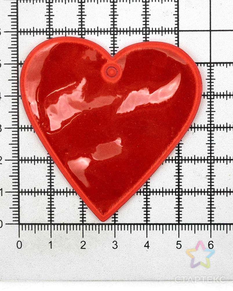 Световозвращатель подвеска 'Сердце', ПВХ, 5,5 см (красный) арт. АРС-52783-1-АРС0001079554 3