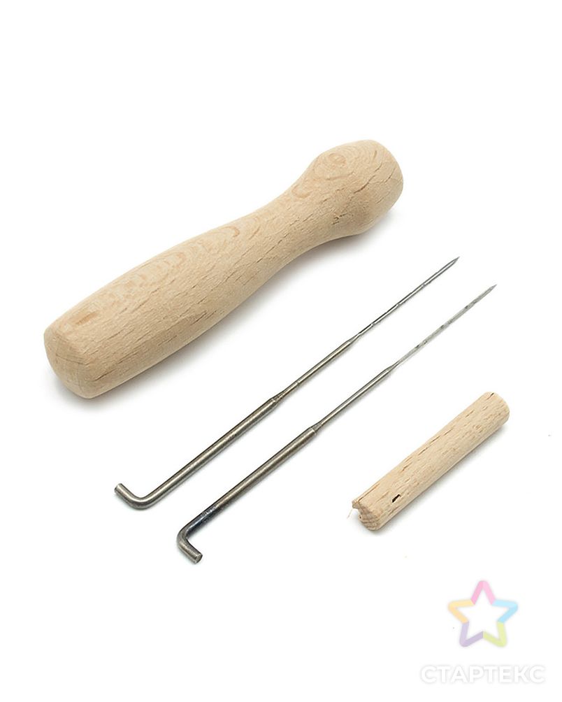 Набор инструмента для фелтинга: деревянный держатель, игла № 50, игла № 70 арт. АРС-53054-1-АРС0001263972 2