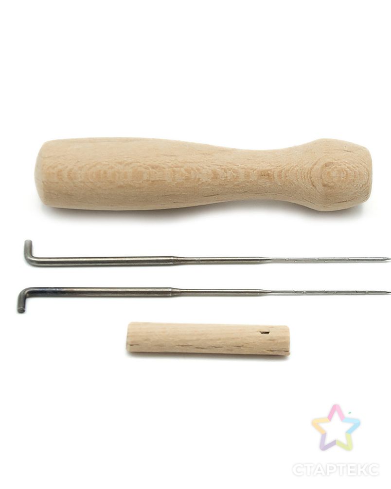 Набор инструмента для фелтинга: деревянный держатель, игла № 50, игла № 70 арт. АРС-53054-1-АРС0001263972 3