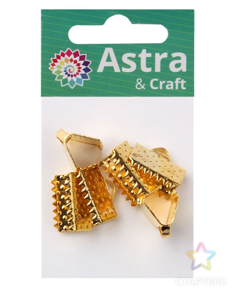 4AR2030 Концевик для ленты, 10 мм, 6шт/упак, Astra&Craft (яркое золото) арт. АРС-54159-1-АРС0001248953 2