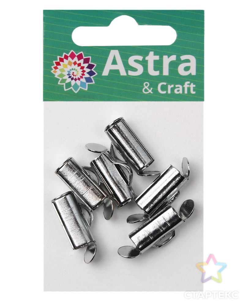 4AR2033 Концевик для бисерного полотна, 10 мм, 6шт/упак, Astra&Craft (никель) арт. АРС-54203-1-АРС0001235862 2