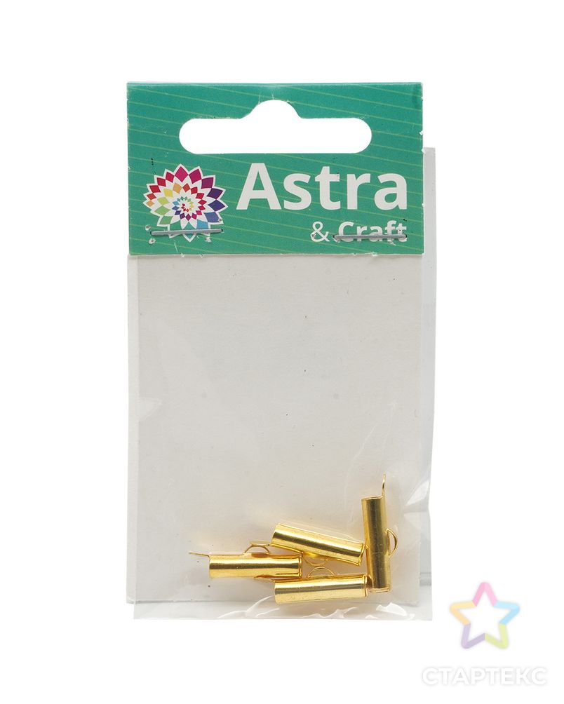 4AR2034 Концевик для бисерного полотна, 16 мм, 4 шт/упак, Astra&Craft (золото) арт. АРС-54206-1-АРС0001235865 2