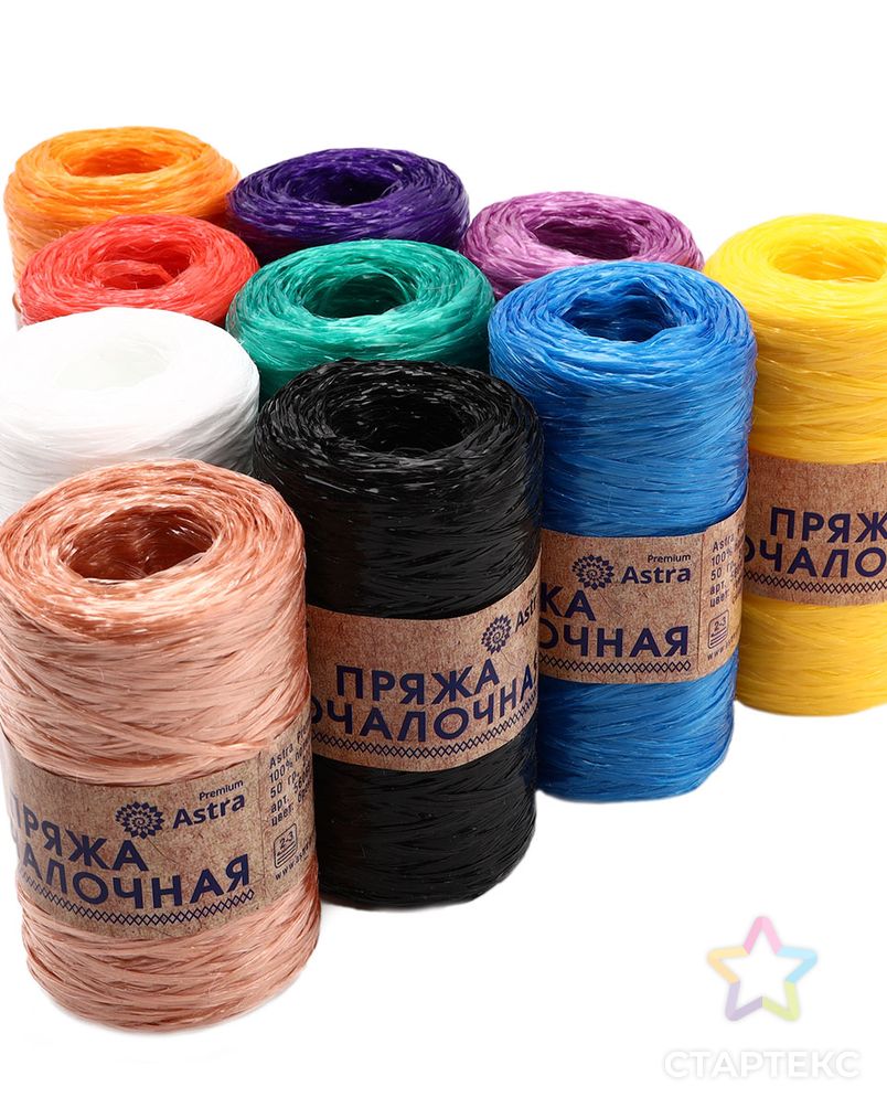 Пряжа Astra Premium для вязания мочалок, 10 шт по 200 м, 10 цветов арт. АРС-54293-1-АРС0001265237 3