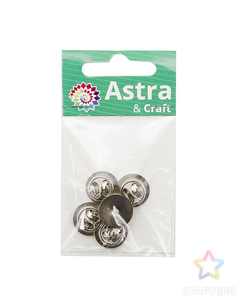 4AR2019-20 Основа для значка с цанговым зажимом, 5 шт/упак, Astra&Craft (никель) арт. АРС-54396-1-АРС0001235836 3