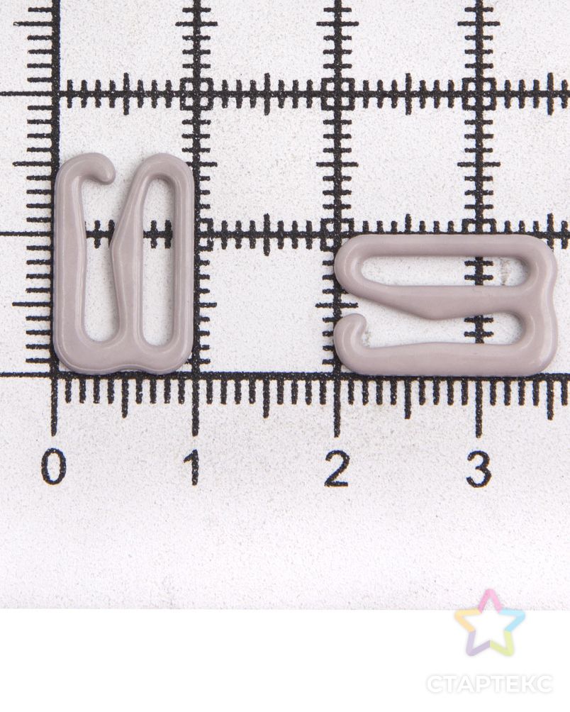 Крючок 12мм металл/эмаль, цветной (C154 светло-серый) арт. АРС-54630-1-АРС0001282091 3