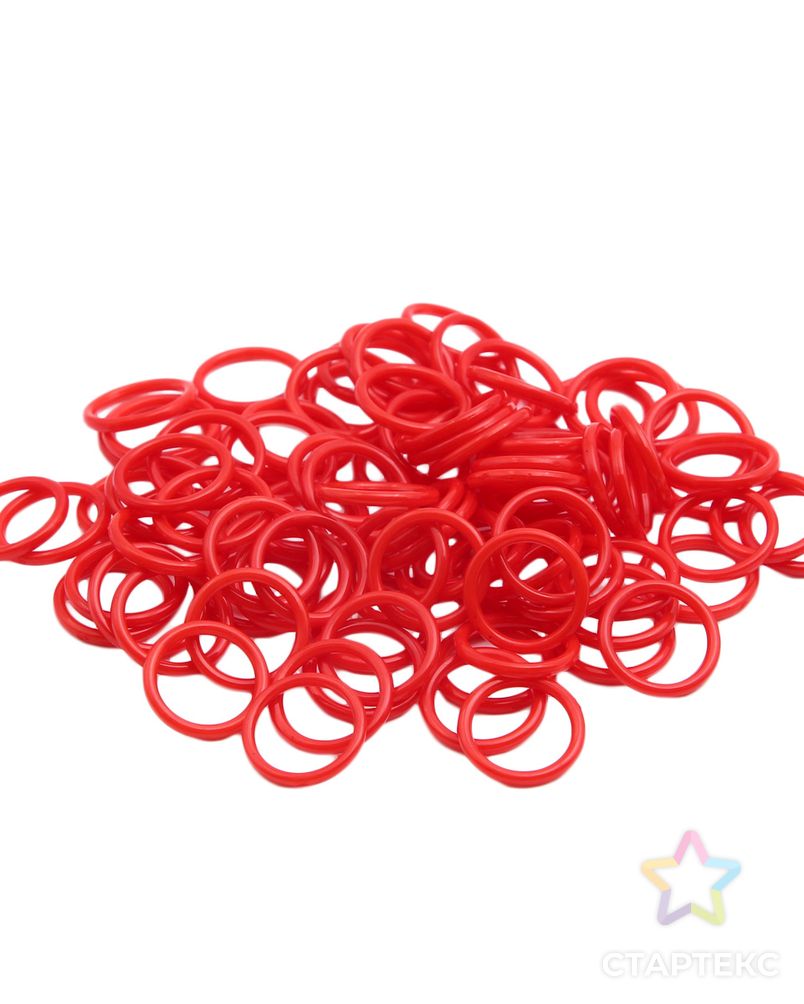 Кольцо 8мм пластик, цветной (C820 красный) арт. АРС-54935-1-АРС0001282204 2