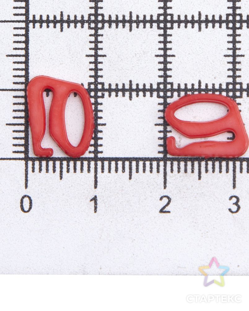 Крючок 8мм пластик, цветной (C820 красный) арт. АРС-55065-1-АРС0001282171 3