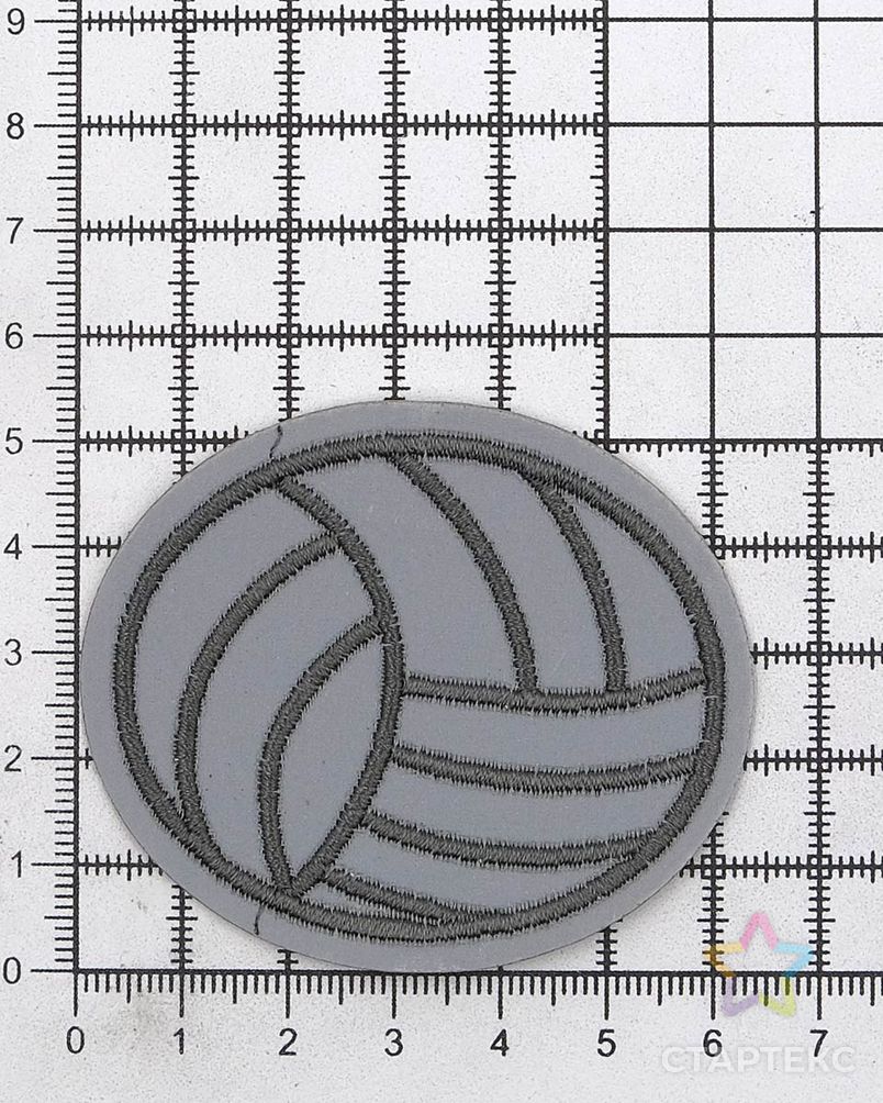 LA423 Термоаппликация светоотражающая 'Волейбольный мяч', 62х51 мм арт. АРС-55429-1-АРС0001284757 4