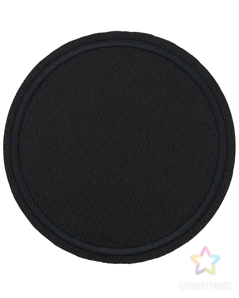 LA431 Термоаппликация джинсовая круглая, d80 мм (черный (black)) арт. АРС-55432-1-АРС0001284763 2