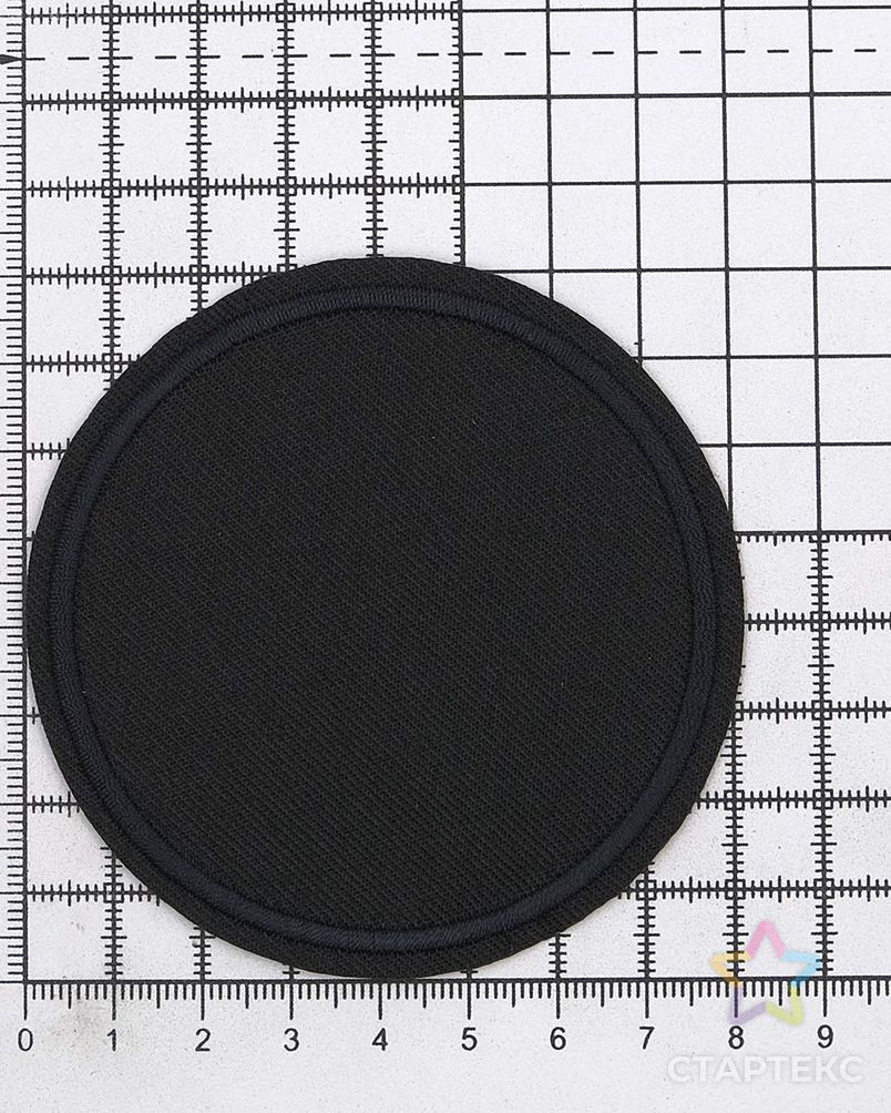 LA431 Термоаппликация джинсовая круглая, d80 мм (черный (black)) арт. АРС-55432-1-АРС0001284763 4