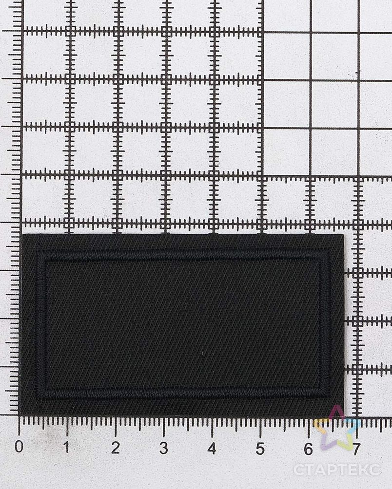 LA429 Термоаппликация прямоугольная, джинс, 65х35 мм (черный (black)) арт. АРС-55439-1-АРС0001284772 4