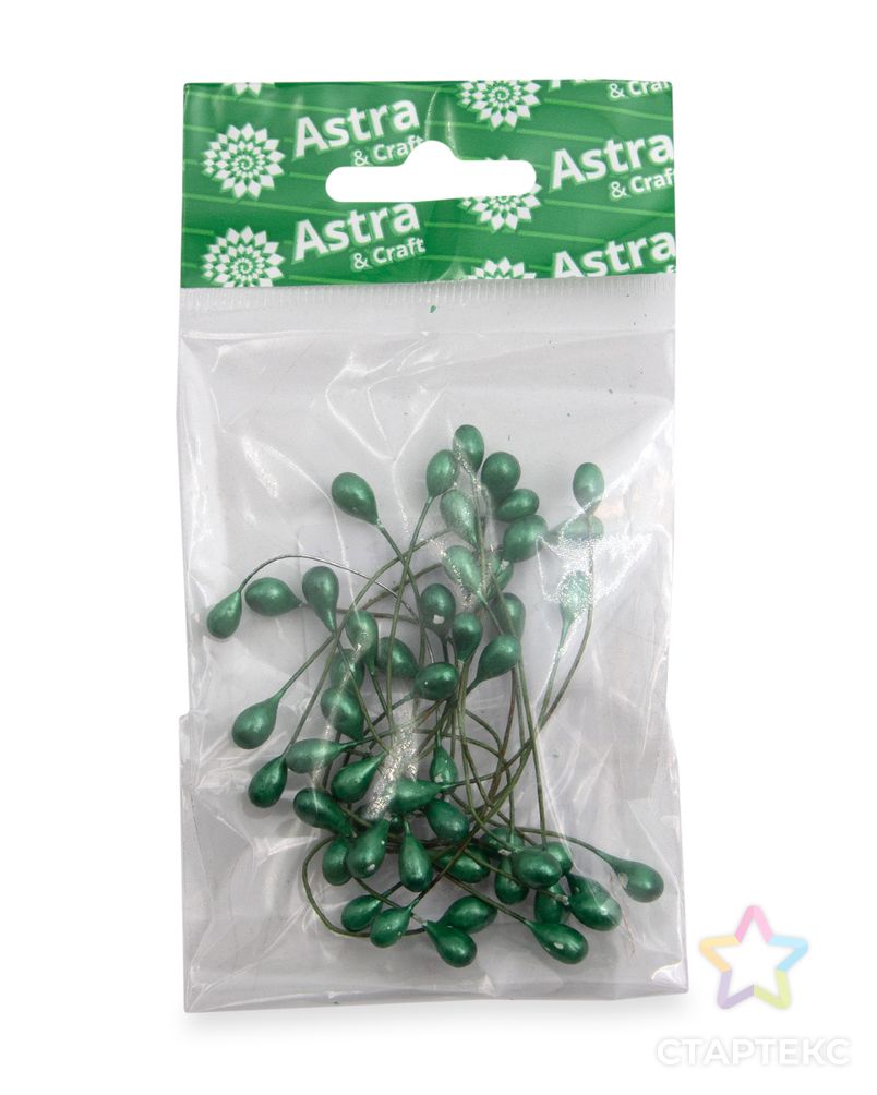AR561 Тычинки для искусственных цветов 0,5*6см, вес 10гр. (9 т.зеленый) арт. АРС-55676-1-АРС0001263591 3