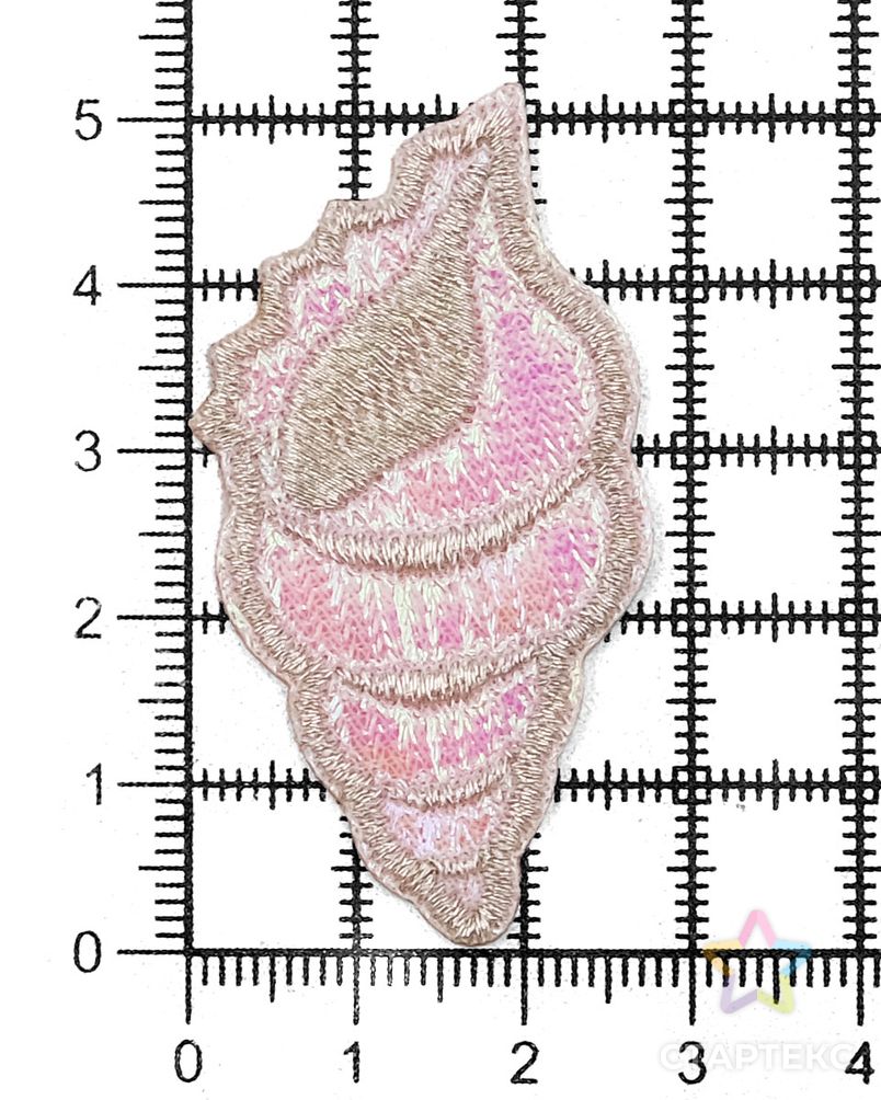 Термоаппликация 'Розовая ракушка', 2.7*5см, Hobby&Pro арт. АРС-55781-1-АРС0001281003 3