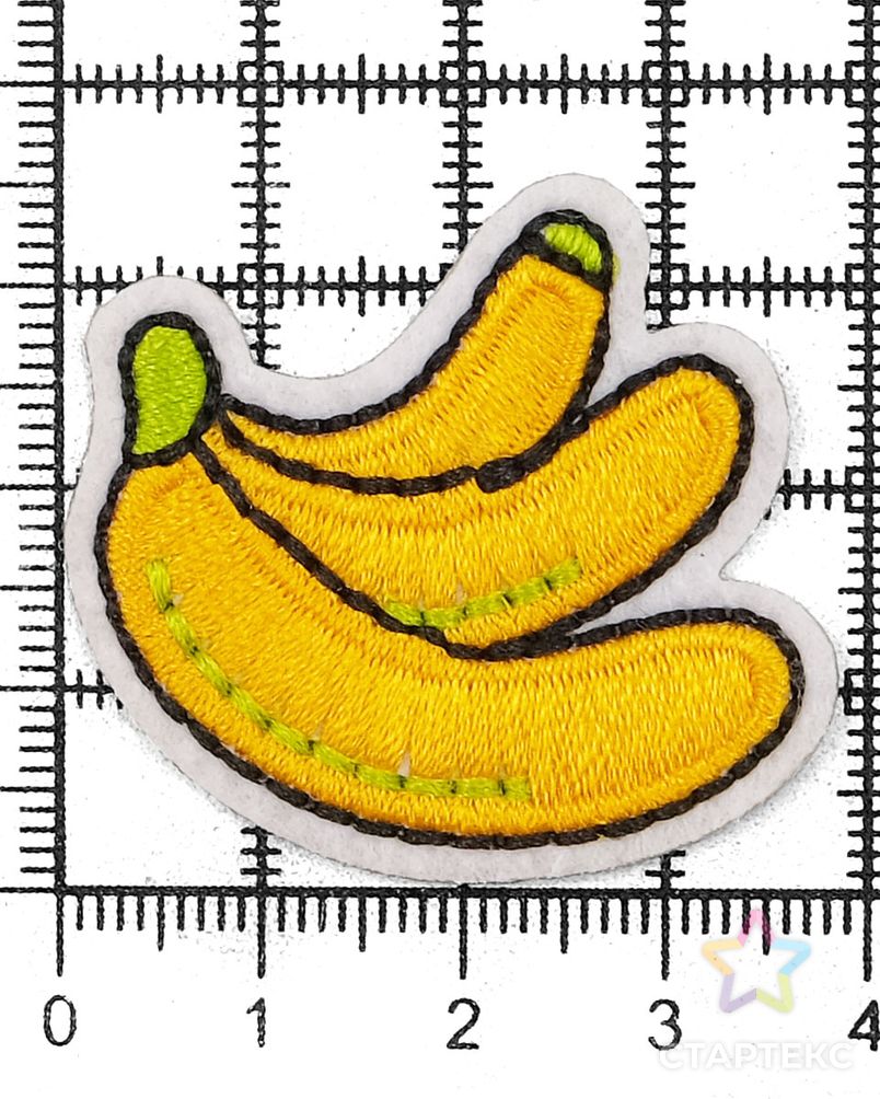 Термоаппликация 'Бананы', 3.5*3.8см, Hobby&Pro арт. АРС-55789-1-АРС0001281011 4