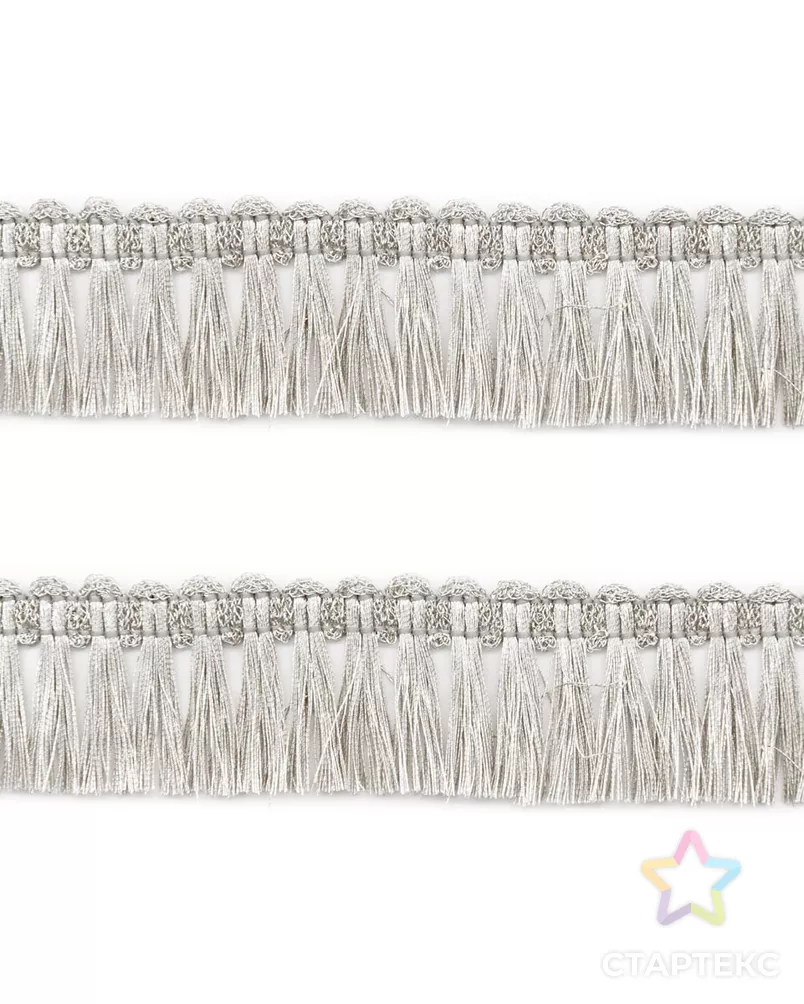 1123 Бахрома металлизированная ш.2,8см (серебро) арт. АРС-14464-1-АРС0001215726 - рис. 3