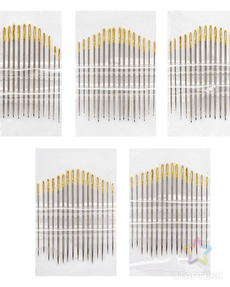 Иглы вышивальные с золотым ушком для тонкой шерсти Hobby&Pro 110108/g №3-9 арт. АРС-19419-1-АРС0000830560 3