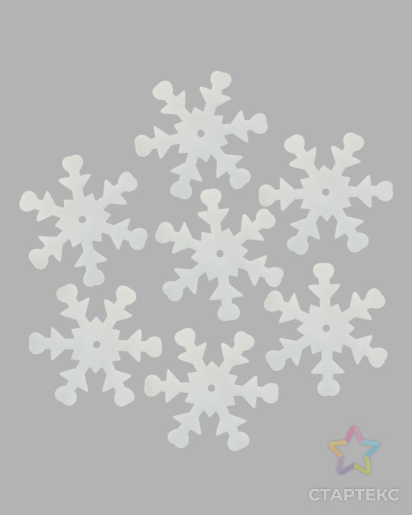Пайетки снежинки д.2,4 арт. АРС-19428-1-АРС0000830628