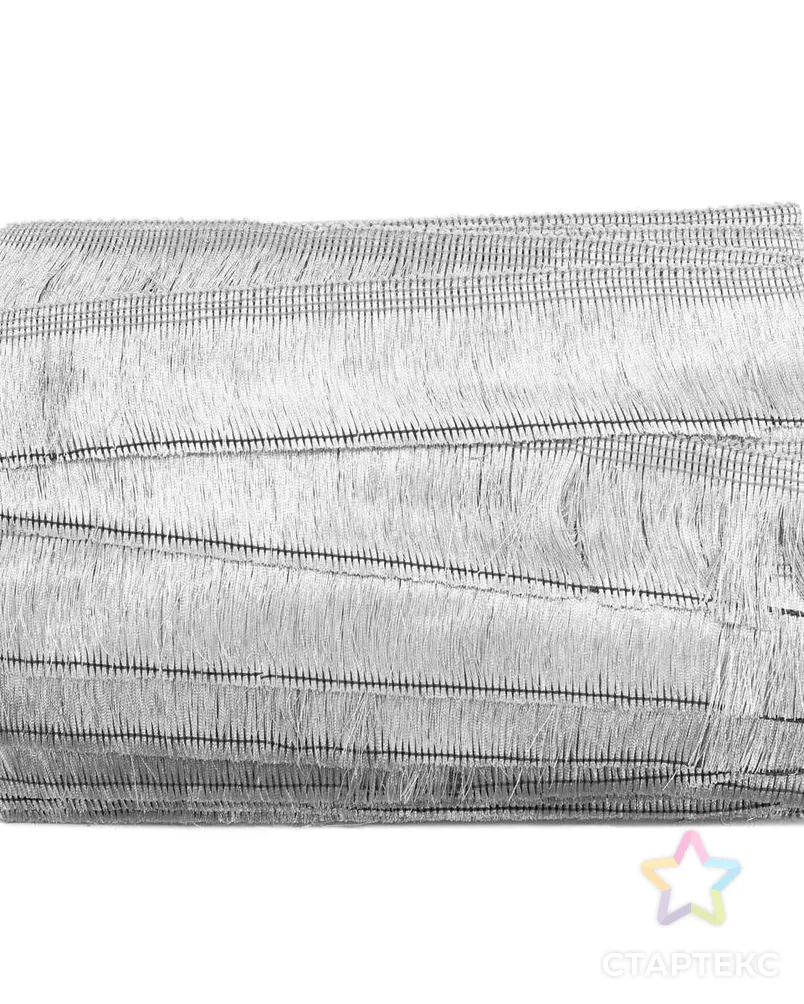 Бахрома металлизированная 568 ш.3,8см (серебро) арт. АРС-20634-1-АРС0000839253 - рис. 2