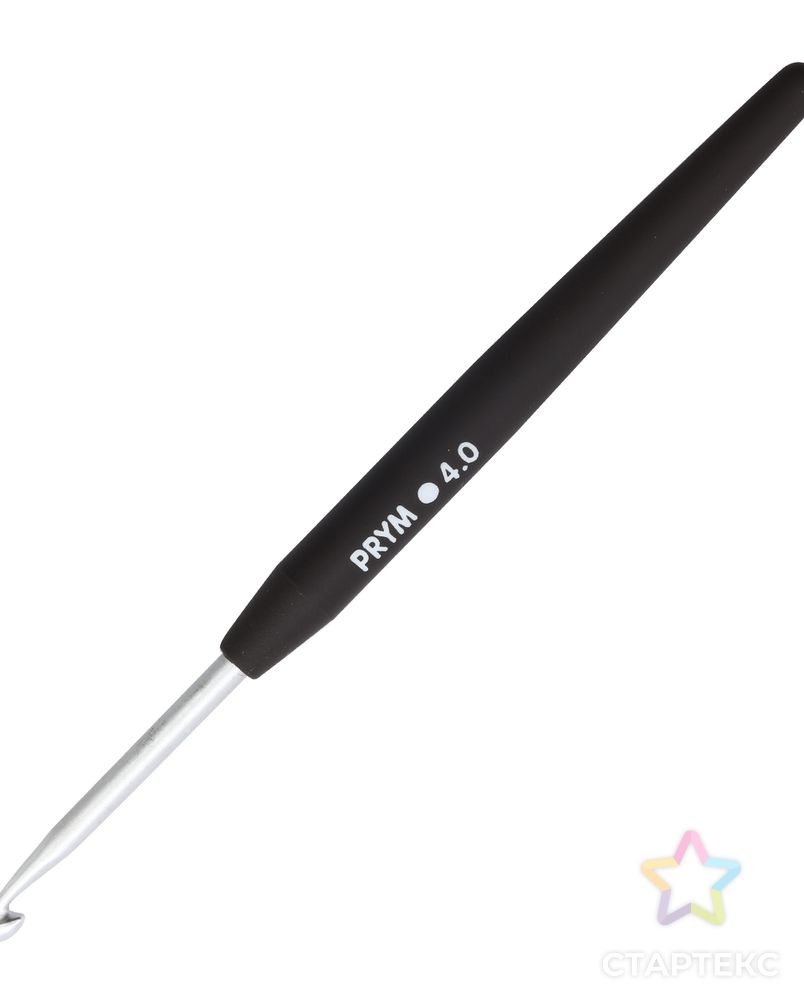 195176 Крючок для вязания с цветной ручкой, алюминий, 4 мм*14 см, Prym арт. АРС-20836-1-АРС0000840908 2