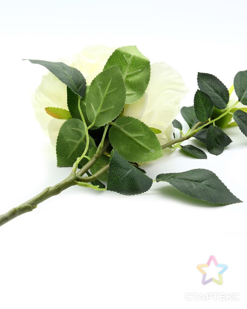 HY125-43026 Роза (цветок и бутон), 46см (A Белая) арт. АРС-28173-1-АРС0001219000 2