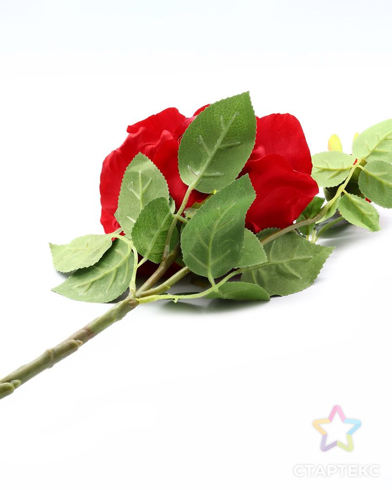 HY125-43026 Роза (цветок и бутон), 46см (B Красная) арт. АРС-28174-1-АРС0001219001 2