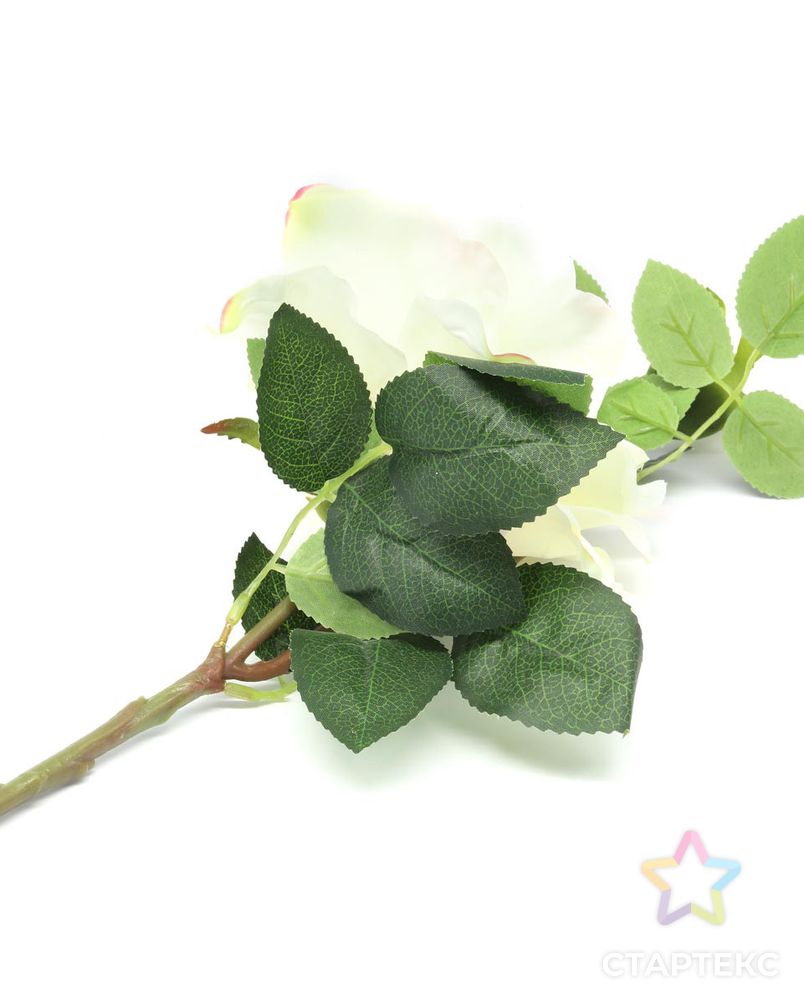 HY125-43026 Роза (цветок и бутон), 46см (D Бело-розовая) арт. АРС-28176-1-АРС0001219003 2