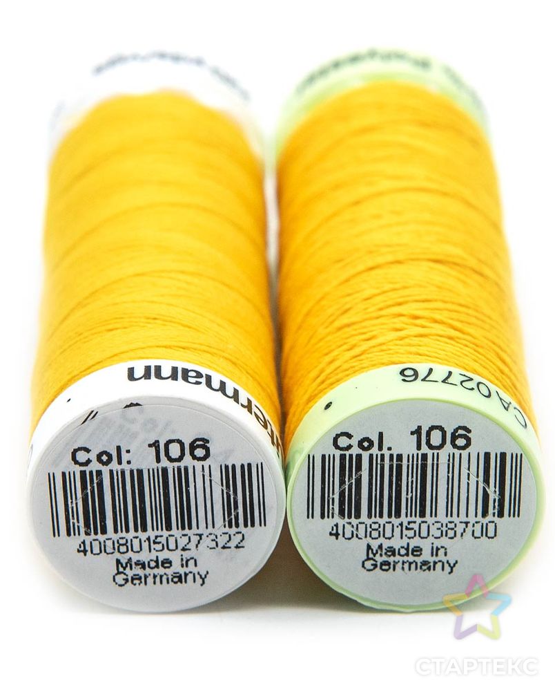 Набор швейных нитей (744506 Нить Top Stitch 30м, 748277 Нить Sew-All 200м) 2шт/упак Gutermann, 106 желтый арт. АРС-30595-1-АРС0001229814 2