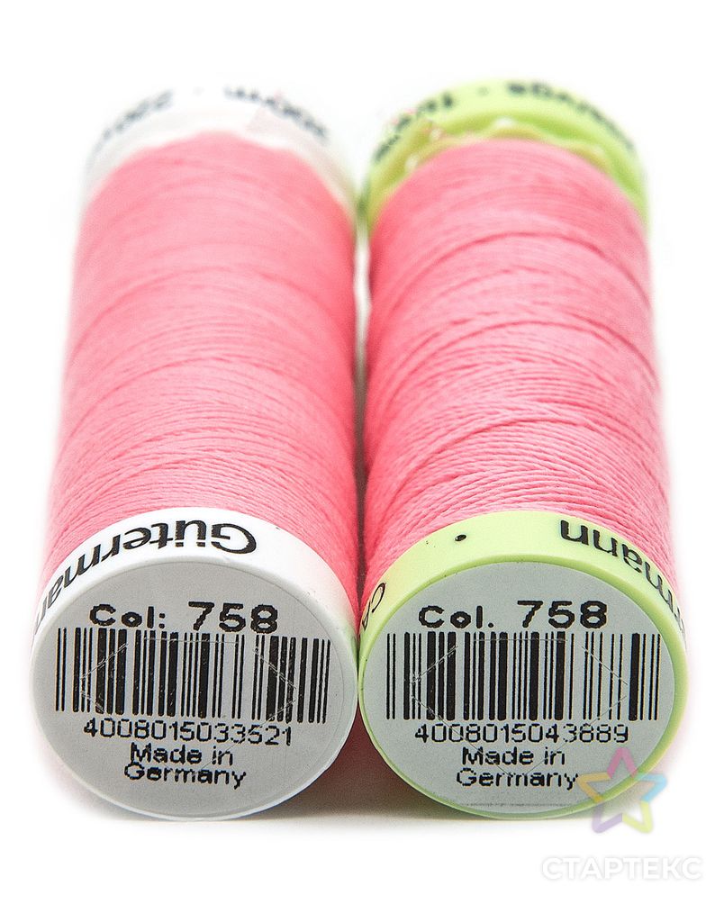 Набор швейных нитей (744506 Нить Top Stitch 30м, 748277 Нить Sew-All 200м) 2шт/упак Gutermann, 758 розовый арт. АРС-30623-1-АРС0001229887 2