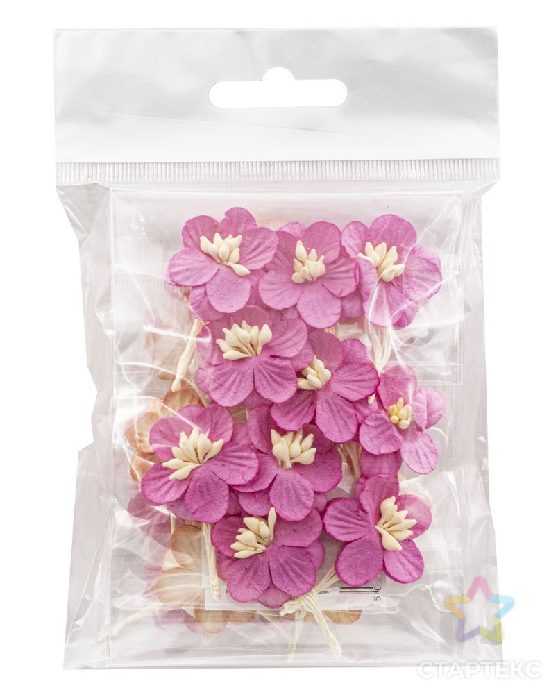 Набор цветки вишни из бумаги, персиковый, яркий розовый, нежная роза, 30 шт, Астра арт. АРС-31322-1-АРС0001230387 4