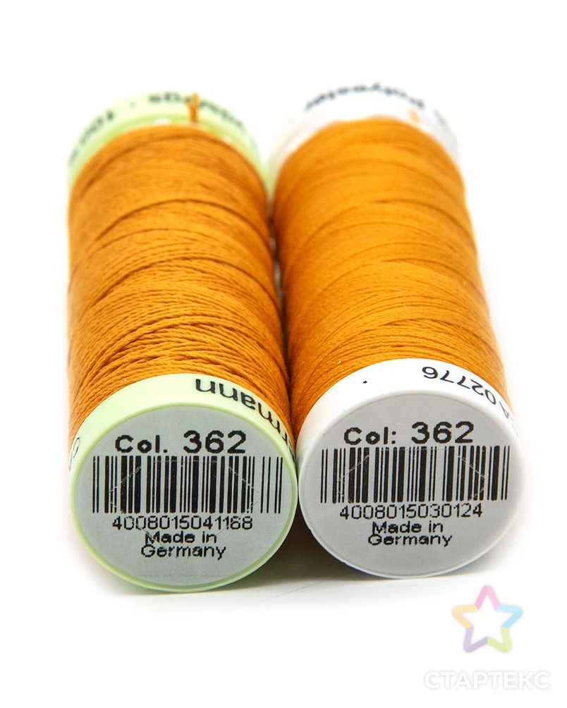 Набор швейных нитей (744506 Нить Top Stitch 30м, 748277 Нить Sew-All 200м) 2шт/упак Gutermann, 362 оранжево-желтый арт. АРС-31590-1-АРС0001229853 2
