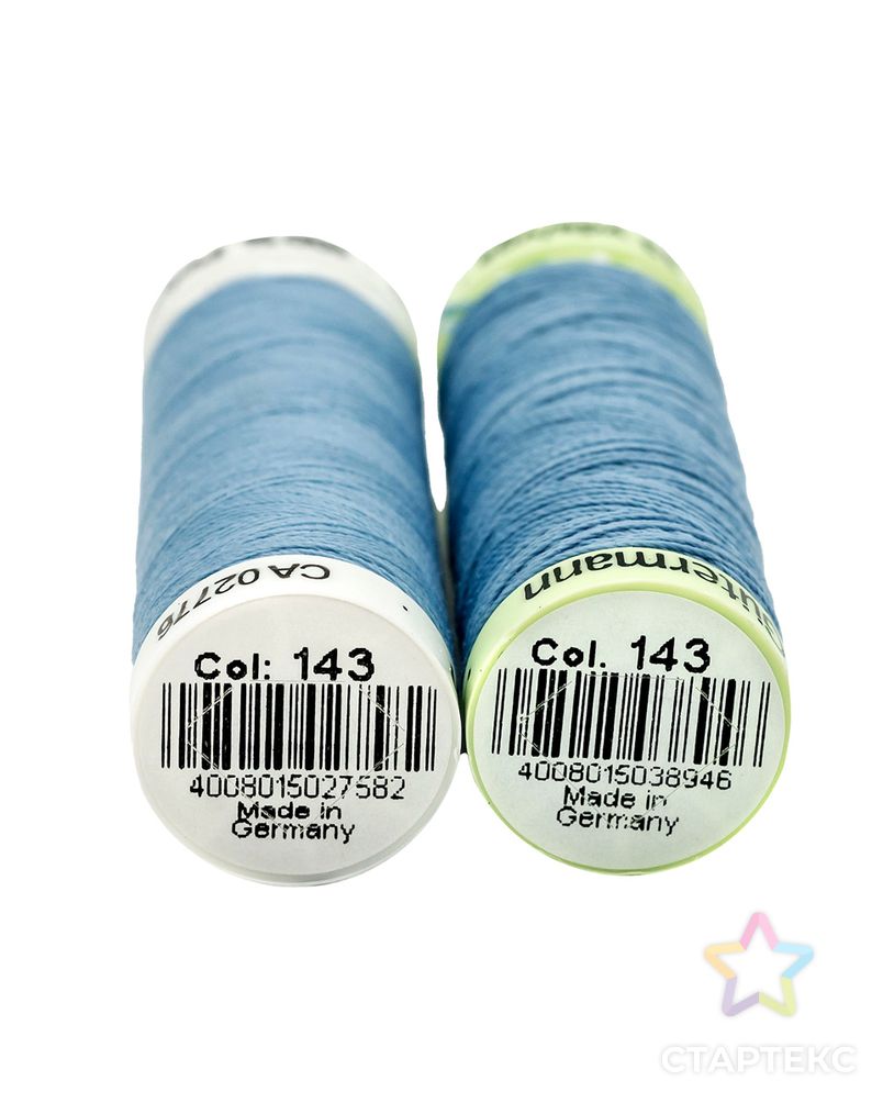 Набор швейных нитей (744506 Нить Top Stitch 30м, 748277 Нить Sew-All 200м) 2шт/упак Gutermann, 143 серо-голубой арт. АРС-31678-1-АРС0001229821 2