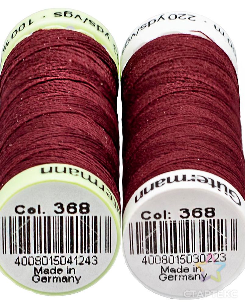 Набор швейных нитей (744506 Нить Top Stitch 30м, 748277 Нить Sew-All 200м) 2шт/упак Gutermann, 368 бордо арт. АРС-31693-1-АРС0001229855