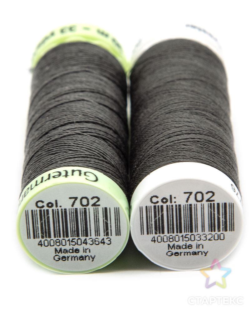 Набор швейных нитей (744506 Нить Top Stitch 30м, 748277 Нить Sew-All 200м) 2шт/упак Gutermann, 702 мышино-серый арт. АРС-31703-1-АРС0001229882