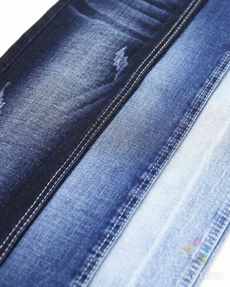 Недорогая Тяжелая эластичная синяя джинсовая ткань 12 унций для джинсов арт. АЛБ-57-1-АЛБ001600067976316 4