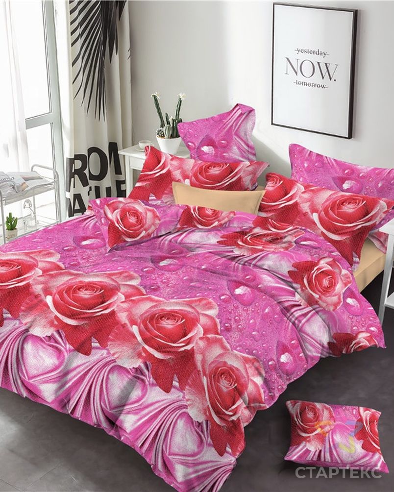 Пакистанская 3D большая Роза 100% полиэстер дисперсная печатная ткань Микрофибра печатные простыни ткань одеяло/комплект постельного белья ткань арт. АЛБ-66-1-АЛБ001600071595413