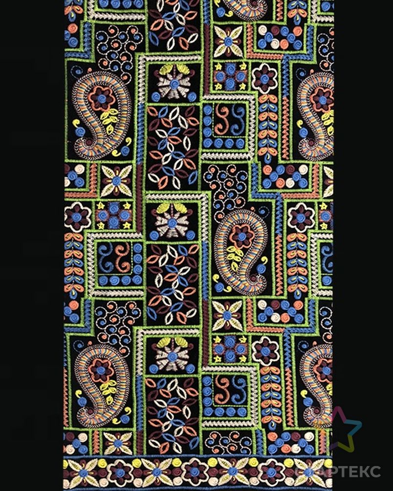 Богемный Новый Модный многоцветный фольклорный на заказ бархатный Роскошный вышитый халат 3d ткань арт. АЛБ-88-1-АЛБ001600080025228 5
