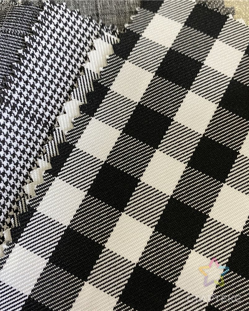 Текстильный производитель, окрашенная нить, серия клетчатой ткани, черно-белая ткань Пейсли для костюмов, полиэстер, шерстяной Блейзер арт. АЛБ-133-1-АЛБ001600092938457 4