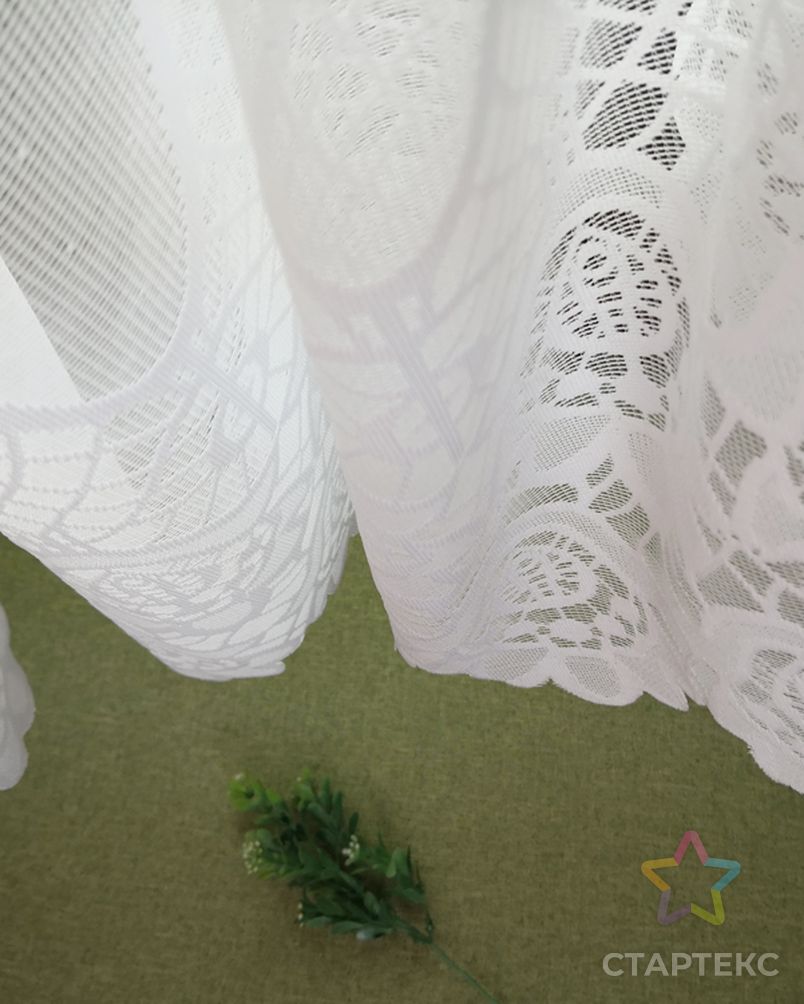 Кружевные белые прозрачные Занавески из полиэстера для свадьбы, Короткие Занавески Из Ткани арт. АЛБ-150-1-АЛБ001600096029513 4