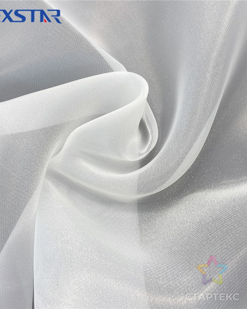 2090 легкая 100% Полиэстеровая шелковая прозрачная ткань из органзы для женской блузки и платья арт. АЛБ-160-1-АЛБ001600100874917 2