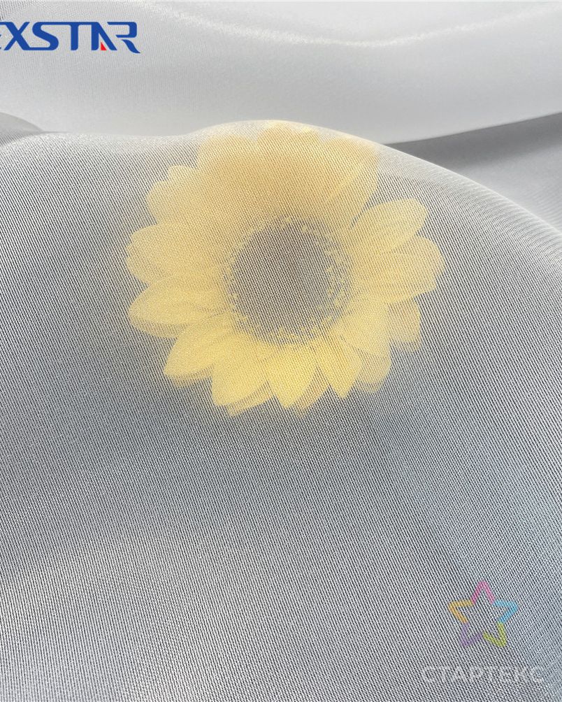 2090 легкая 100% Полиэстеровая шелковая прозрачная ткань из органзы для женской блузки и платья арт. АЛБ-160-1-АЛБ001600100874917 3