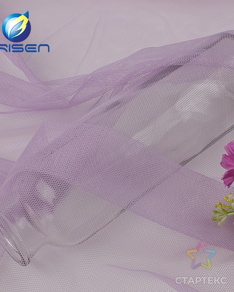 Тканевая свадебная фата из полиэстера фиолетовая Тюлевая ткань арт. АЛБ-245-1-АЛБ001600121943395 3