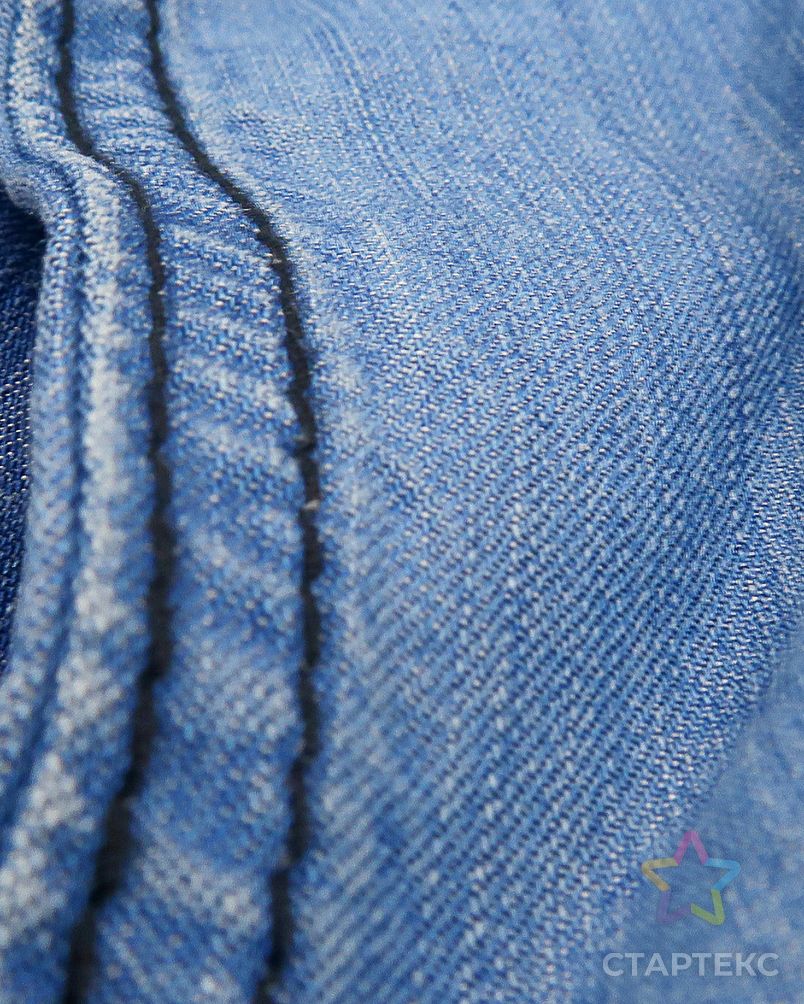 100% ткань для рубашек Tencel Lyocell, Потертая джинсовая ткань арт. АЛБ-335-1-АЛБ001600165676878 5