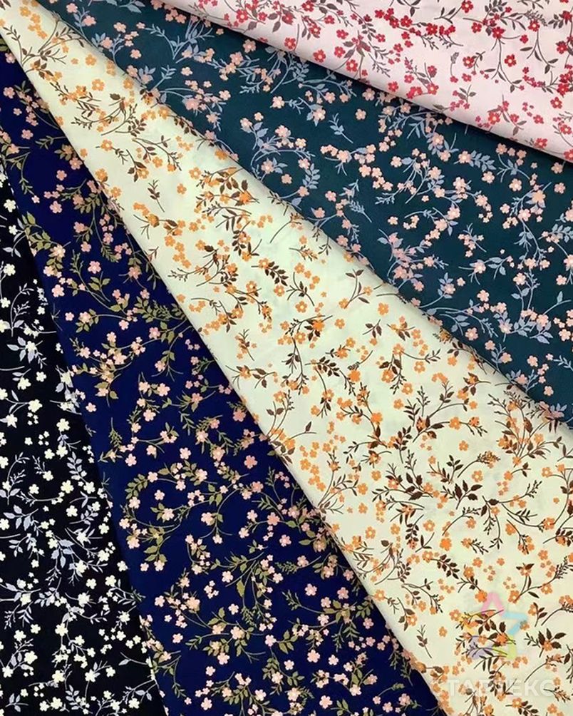 Цветочная ткань 100D, 4 способа, стрейчевая шифоновая ткань с принтом, женская летняя ткань для платья арт. АЛБ-515-1-АЛБ001600228117764 2