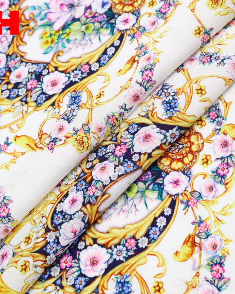 Дизайнерская ткань Kahn, атласная пижама, стеганая ткань для рубашки, атласная пижама арт. АЛБ-677-1-АЛБ001600280272612
