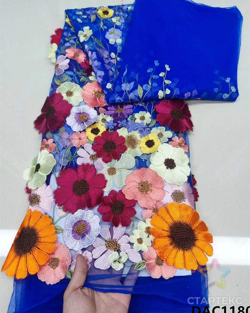 Заводская цена, свадебное платье, 3d цветочное кружево, плоская вышивка, ткань из органзы, кружевная Тюлевая ткань арт. АЛБ-764-1-АЛБ001600316669724 5