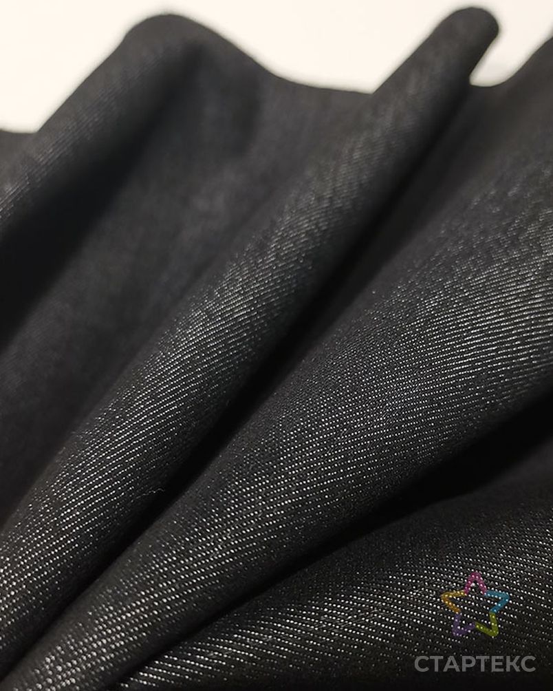 Дышащая черная эластичная джинсовая ткань нового типа из 34% полиэстера, хлопчатобумажная полиэфирная джинсовая ткань арт. АЛБ-807-1-АЛБ001600334647848 6
