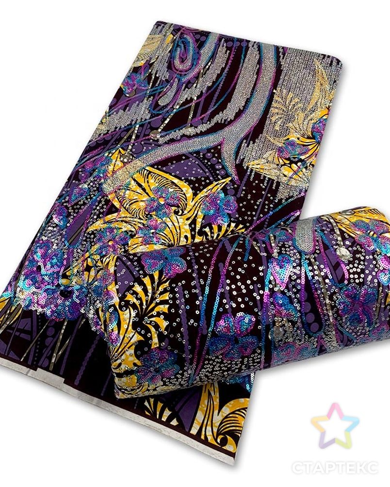 Новый дизайн 2021, Нигерия, Янка, ткань из вощеной ткани с блестками на заказ, 6 ярдов/Индивидуальные узоры можно обсудить подробно арт. АЛБ-830-1-АЛБ001600343977012 5