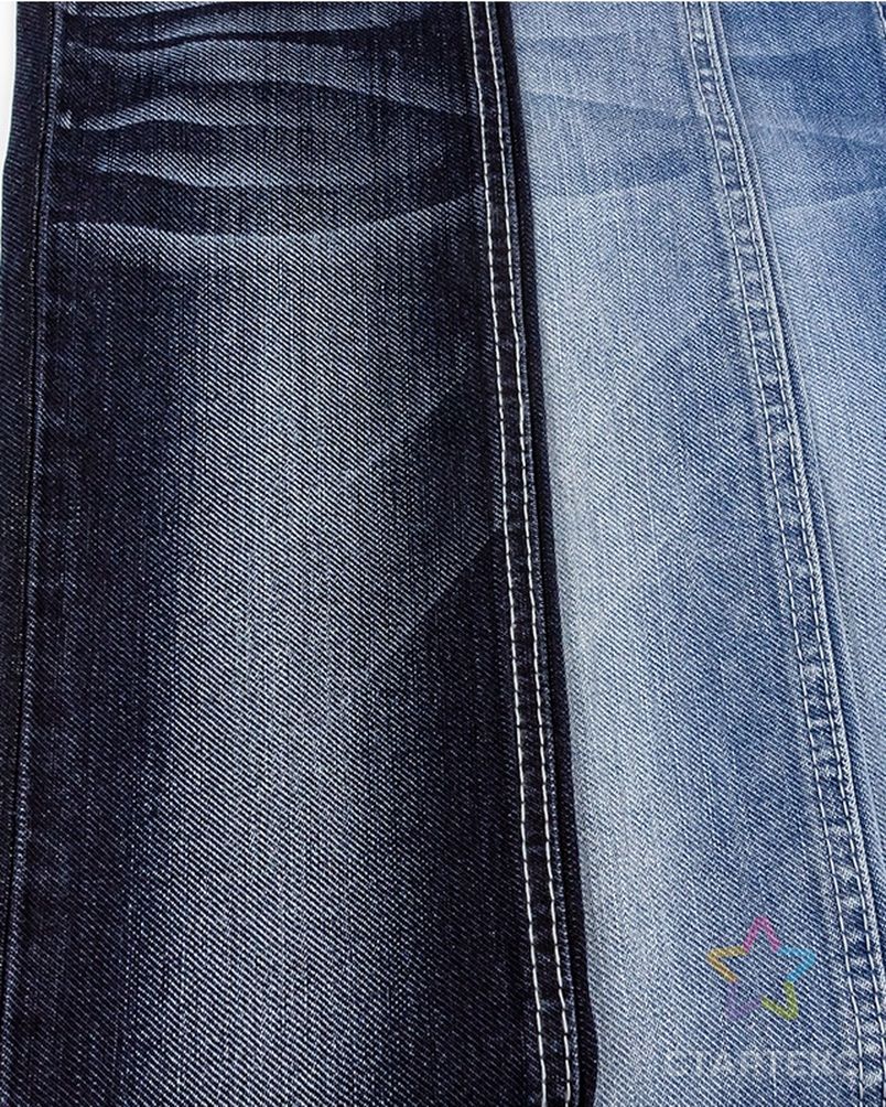 Саржа из 75% хлопка, 23% полиэстера, 2% спандекса, 9,4 унции, текстильная джинсовая ткань с перекрестными джинсами, джинсовая ткань, оптовая продажа, джинсовая ткань с индивидуальным принтом арт. АЛБ-900-1-АЛБ001600370653455 2